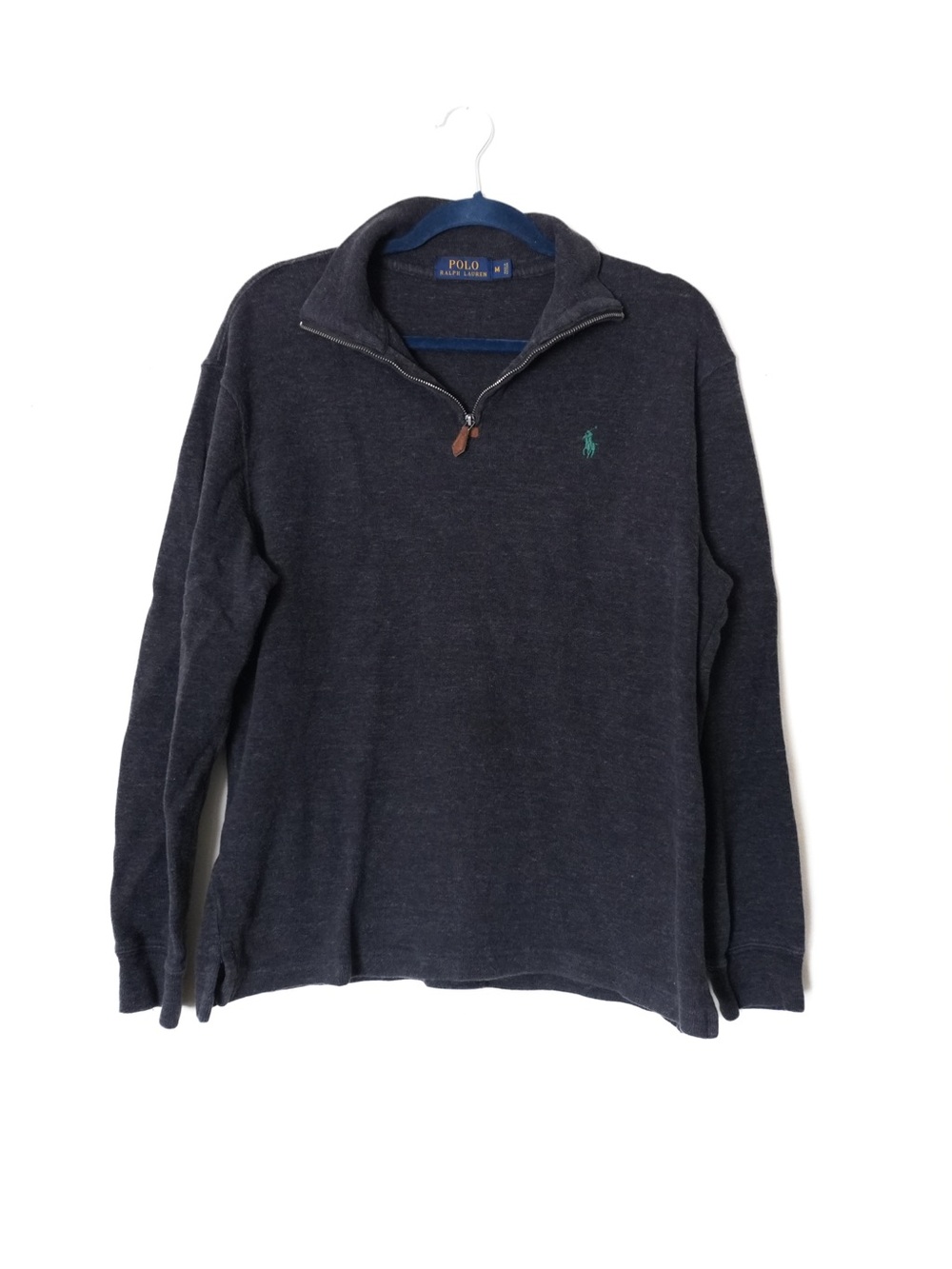 Polo Ralph Lauren Mens Grey Quarter Zip Sweater Pullover